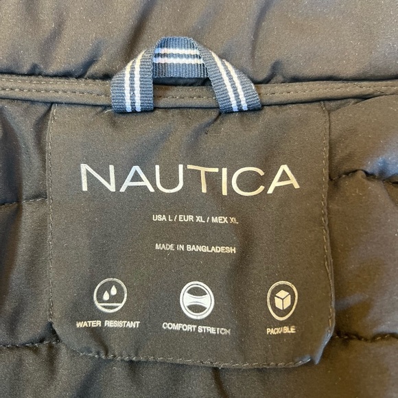 Nautica Women's Black Hooded Puffer jacket Size XL - Picture 2 of 10